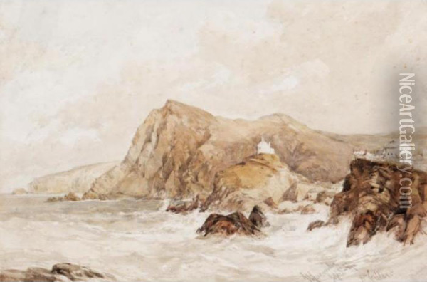 The Coast At Ilfracombe Oil Painting - William Callow