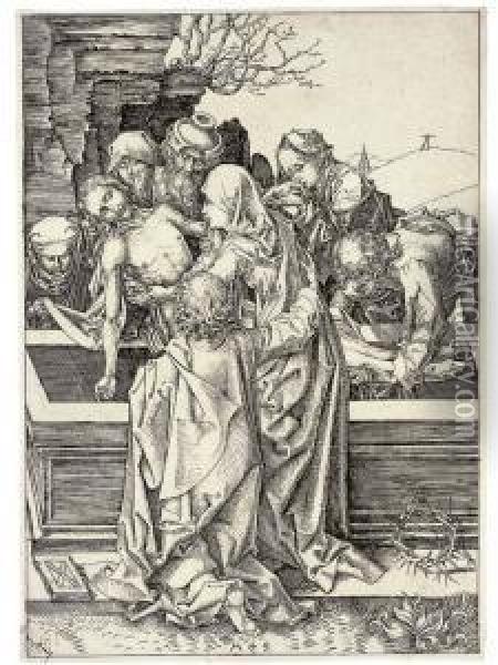 The Entombment Oil Painting - Martin Schongauer