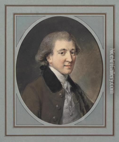 Portrait Of William Robert Fitzgerald, 2nd Duke Of Leinster ; Oil Painting - Hugh Douglas Hamilton