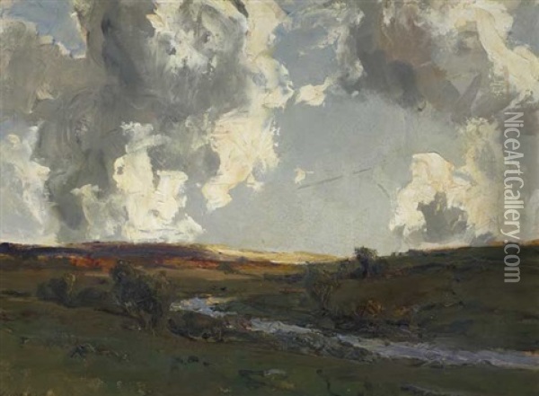 River, County Antrim Oil Painting - James Humbert Craig