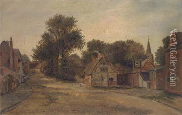 Leire, Leicestershire Oil Painting - Thomas James Judkin