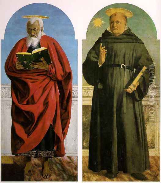 Polyptych of Saint Augustine (2) 1460-70 Oil Painting - Piero della Francesca