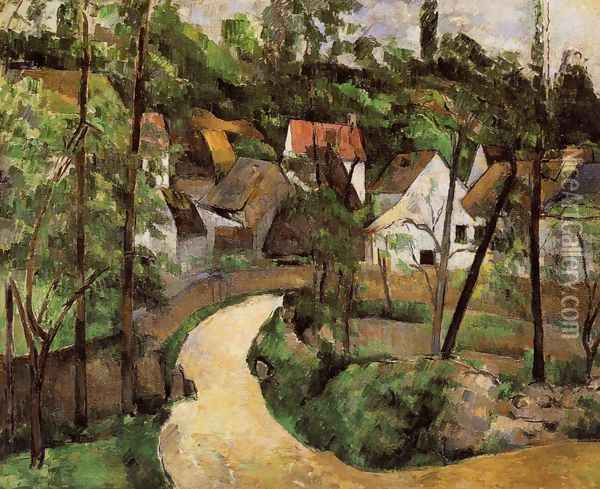 A Turn In The Road Oil Painting - Paul Cezanne