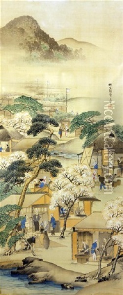 A Kyoto Shijo School Painting Oil Painting - Moikawa Sobun