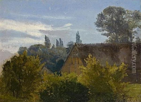 Landschaft Mit Scheune Oil Painting - Emil Lugo
