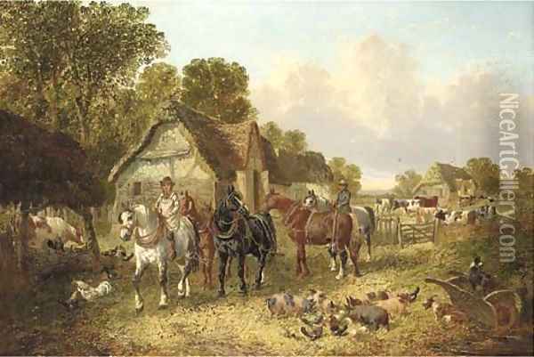 The plough team Oil Painting - John Frederick Herring Snr