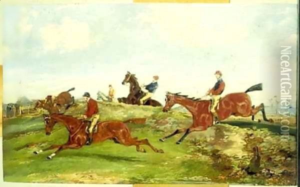 Point to Point Racing Oil Painting - Henry Thomas Alken