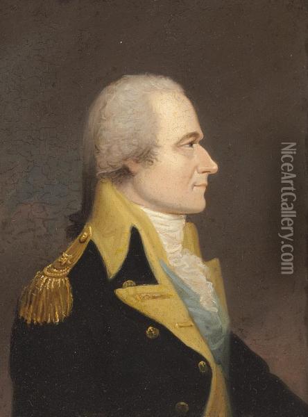 Portrait Of Alexander Hamilton Oil Painting - William Henry Barnard