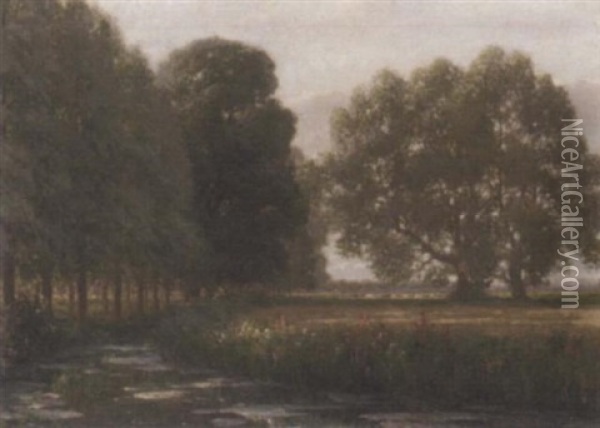 The Marshes Oil Painting - Frank Dicksee
