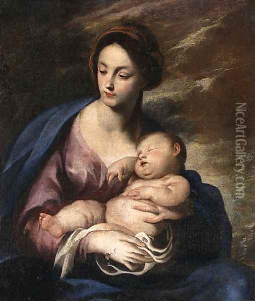 The Madonna and Child Oil Painting - Francesco Guarino
