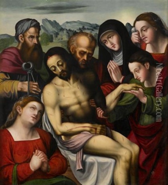 Lamentation Of Christ Oil Painting - Quentin Massys the Elder