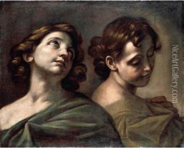 Heads Of Two Youths Oil Painting - Giacinto Brandi
