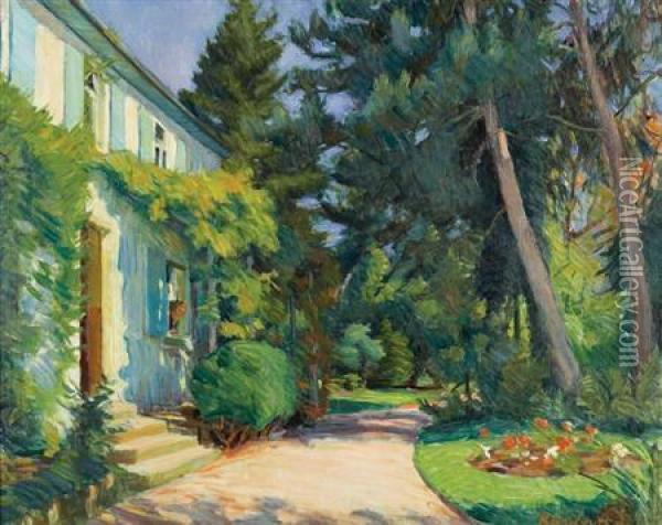 Kardoff German, - Summer Cottage,1921 Oil Painting - Konrad Von Kardorff