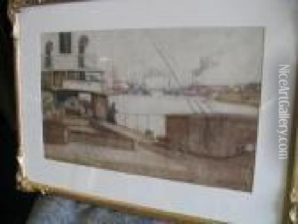 On The Deck Of A Steamer On The Clyde Oil Painting - James Kay