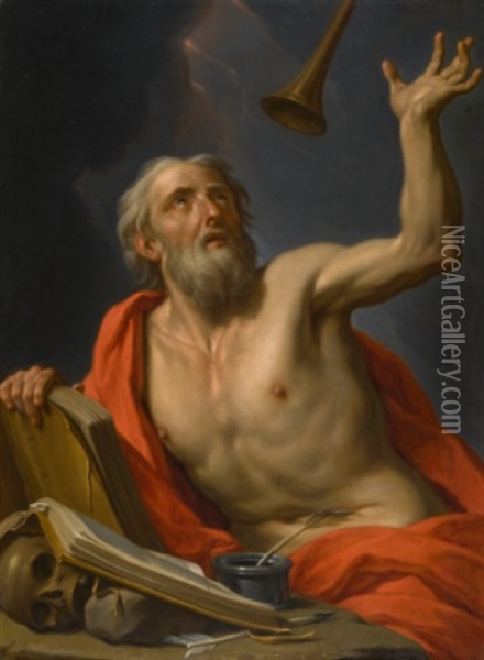 Saint Jerome Awakened Oil Painting - Francesco Trevisani