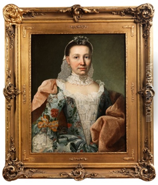 Portrait Einer Adeligen Dame Oil Painting - Anton Raphael Mengs