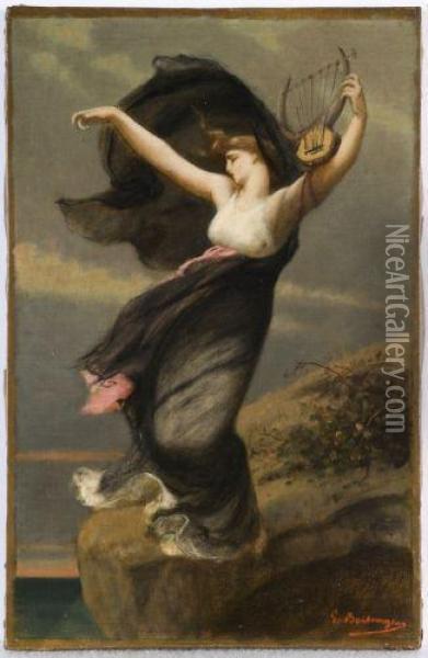 Sapho Oil Painting - Gustave Clarence Rodolphe Boulanger