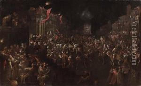 Carnevale Veneziano Oil Painting - Frederik van Valkenborch