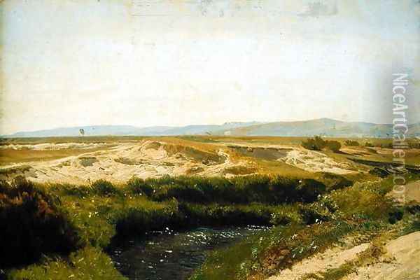 On the Luneburg Heath, 1887 Oil Painting - Valentin Ruths