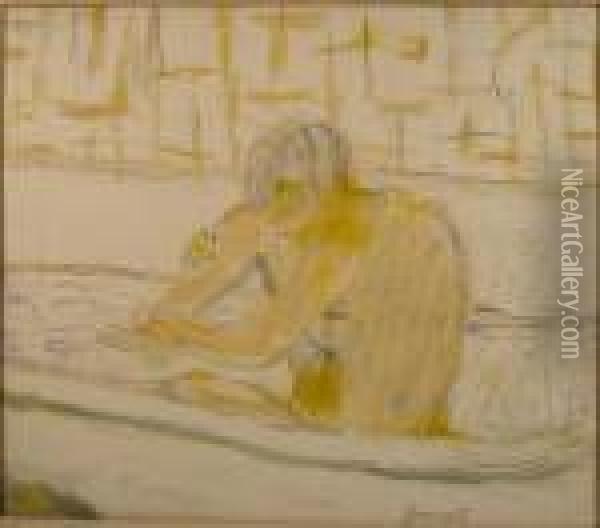 Nude In The Tub Oil Painting - Pierre Bonnard