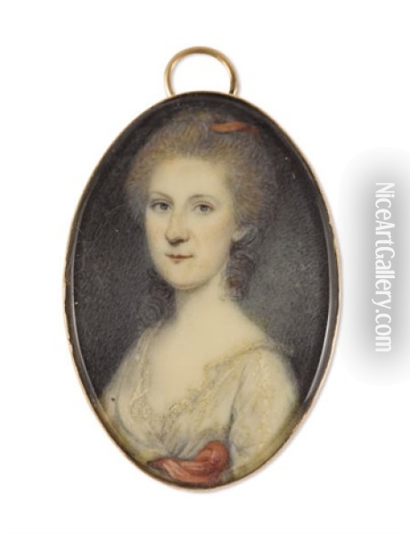 Mary Mcilvaine Bloomfield, Mrs. Joseph Bloomfield Oil Painting - Charles Willson Peale