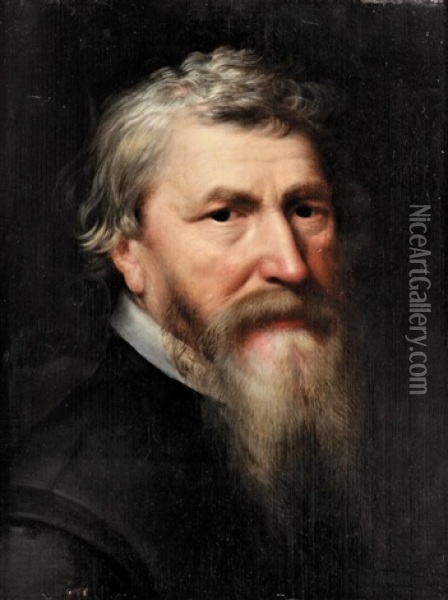 Portrait En Buste De Lubbert Gerritsz, Pasteur Mennonite (annabaptiste) Oil Painting - Michiel Janszoon van Mierevelt