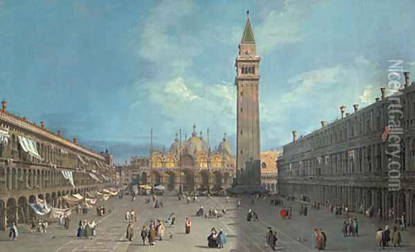 Piazza San Marco possibly late 1720s Oil Painting - (Giovanni Antonio Canal) Canaletto