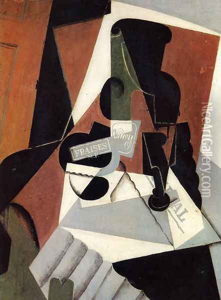 Strawberry Jam Oil Painting - Juan Gris