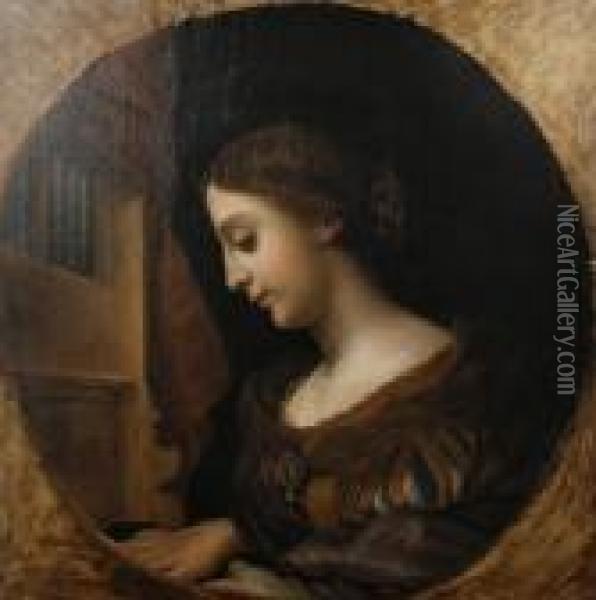 St Cecilia At The Organ Oil Painting - Carlo Dolci