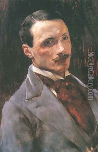 Portrait of Zenon Leski Oil Painting - Josef von Brandt