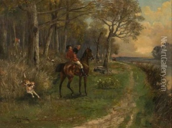 Scene De Chasse A Courre Oil Painting - Franck Jean Baptiste Louis Cinot