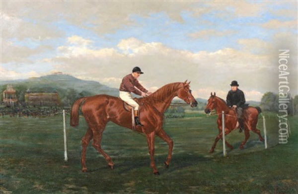 Longchamp, Jockey Oil Painting - George Arnull