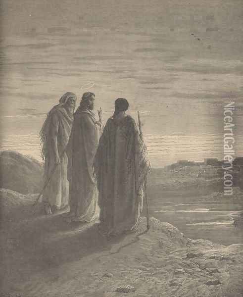 The Journey To Emmaus Oil Painting - Gustave Dore