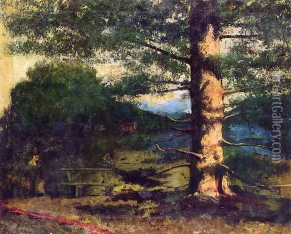 Landscape with tree Oil Painting - Gustave Courbet