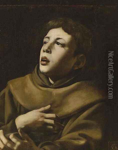 Saint Anthony of Padua Oil Painting - Giovanni Battista Caracciolo