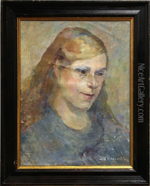 Portrait Of The Artist's Daughter Oil Painting - Joseph Raphael