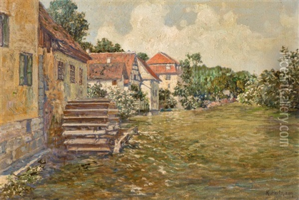 Aach Im Hegau Oil Painting - Karl Julius Wilhelm Heilmann
