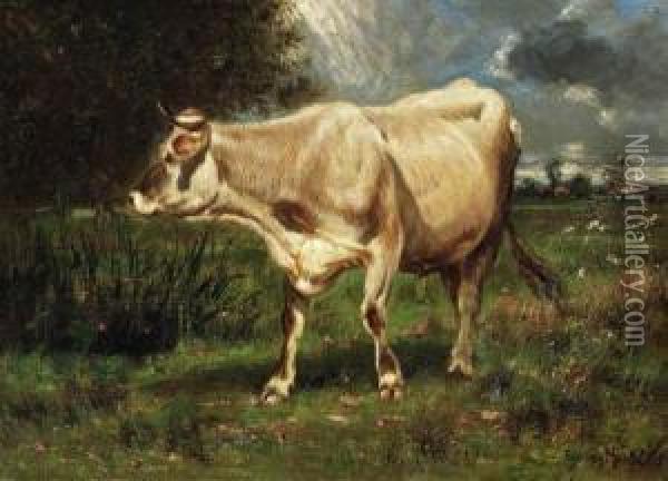 The Path To Pasture Oil Painting - Emile van Marcke de Lummen
