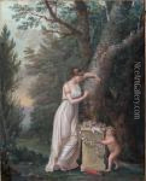 Le Chiffre D'amour Oil Painting - Joseph Francois Baudelaire