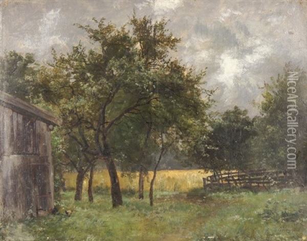 Sommerliche Landschaft Mit Huhnerstall Oil Painting - Ludwig Correggio