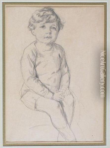 Study Of A Boy Oil Painting - Sir William Newenham Montague Orpen