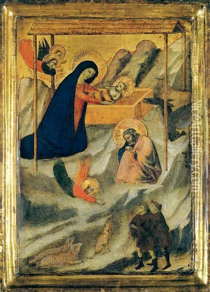 The Nativity Oil Painting - Bernardo Daddi