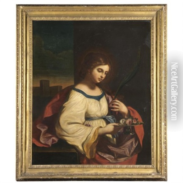 Saint Agatha Oil Painting -  Guercino