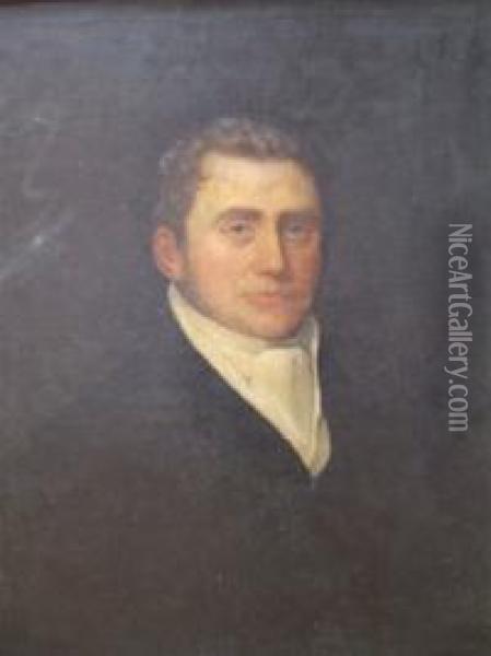 Portrait Of Thomas Heath Of Hadderidge Oil Painting - Michael Keeling
