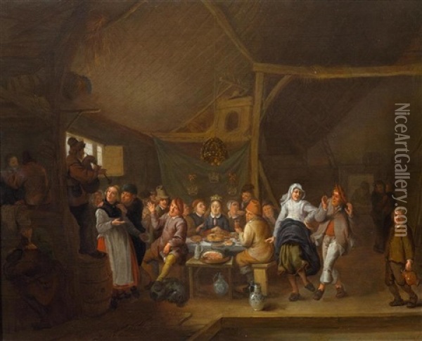 The Wedding Feast Oil Painting - Jan Miense Molenaer
