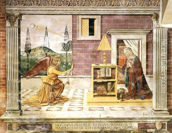 Annunciation Oil Painting - Domenico Ghirlandaio