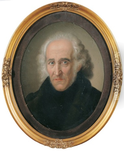 Bildnis Des Schweizer Padagogen J.h. Pestalozzi (1746-1827) Oil Painting - Franz Gerhard von Kuegelgen