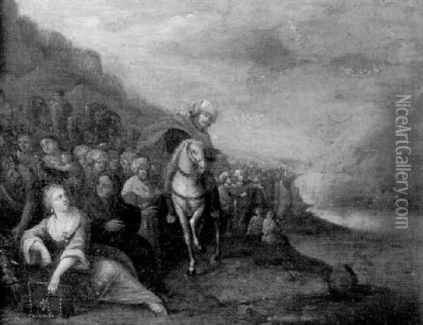 Moses Teilt Das Wasser Des Roten Meeres Oil Painting - Frans Francken III