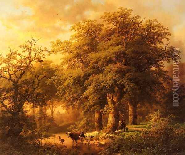 Summer Oil Painting - Johann Bernard Klombeck
