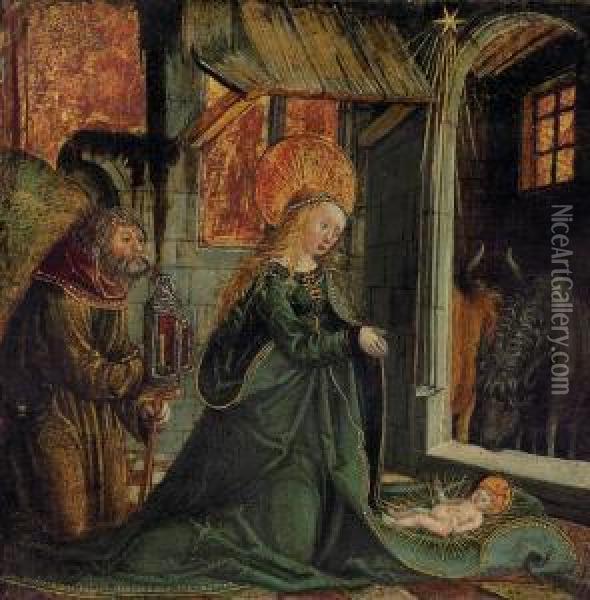 The Nativity Oil Painting - Marx Reichlich